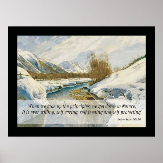 Poster Citation de nature ostéopathique par A.T. Still (Devant)