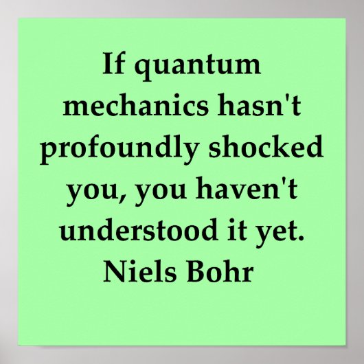 Poster citation de neils bohr (Devant)