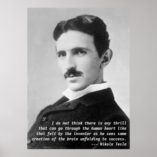 Poster Citation de Nikola Tesla (Devant)
