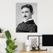Poster Citation de Nikola Tesla (Bureau à domicile)