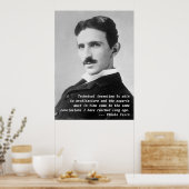 Poster Citation de Nikola Tesla (Cuisine)