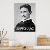 Poster Citation de Nikola Tesla (Cuisine)