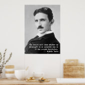 Poster Citation de Nikola Tesla (Cuisine)