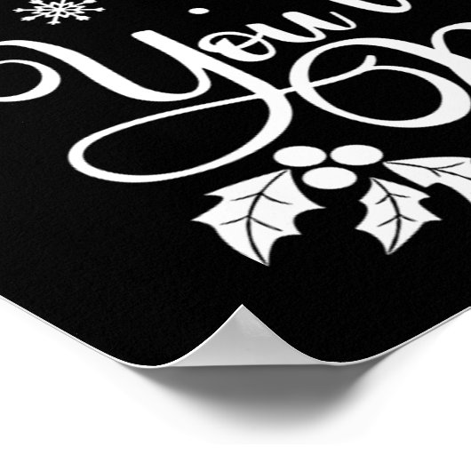 Poster Citation de Noël drôle Père Noël connaît l'Humour  (Coin)