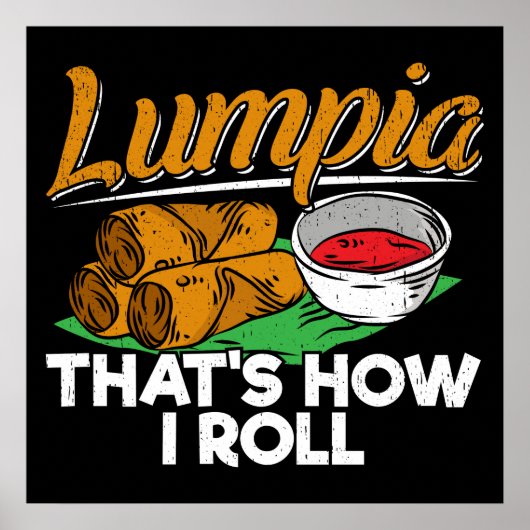 Poster Citation de nourriture philippine Lumpia (Devant)