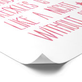 Poster Citation De Nourriture Rose Une Fille Sans Frapule (Coin)