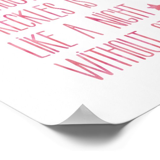 Poster Citation De Nourriture Rose Une Fille Sans Frapule (Coin)