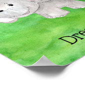 Poster Citation de nurserie de bébé éléphant mignon qui r (Coin)