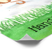 Poster Citation de nurserie de bébé singe mignon accroche (Coin)