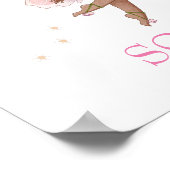 Poster Citation de nurserie Fée Mignonne Cheveux Foncés A (Coin)