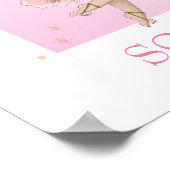 Poster Citation de nursery Fée Rose Mignonne Cheveux Fonc (Coin)