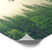 Poster Citation de paix sur le brouillard de la forêt de  (Coin)