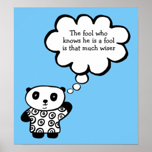 Poster Citation de Pandy le Panda Bouddhiste Fou