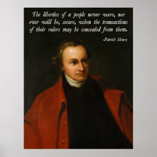 Poster Citation de Patrick Henry