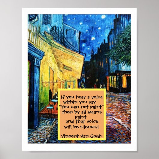 Poster Citation De Peinture D'Art Impressionniste (Devant)