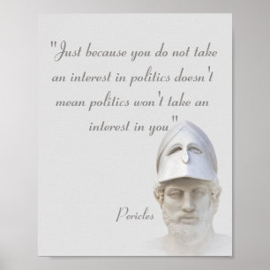 Poster Citation de Périclès sur la politique