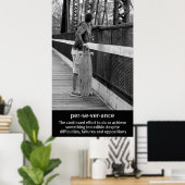 Poster Citation de persévérance longue (Bureau à domicile)