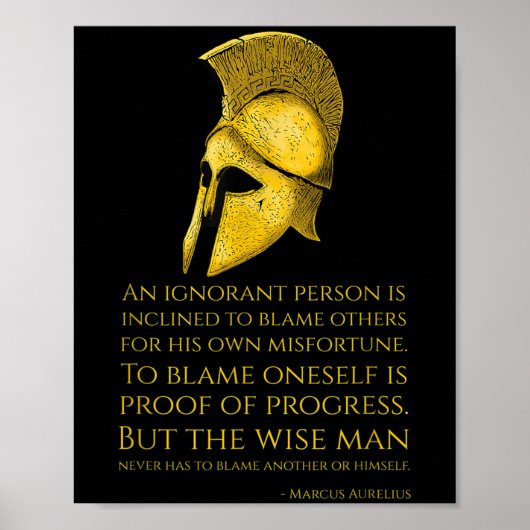 Poster Citation de philosophie stoïque de Marcus Aurelius (Devant)