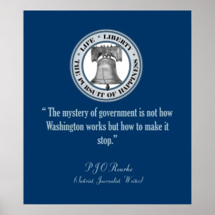 Poster Citation de PJ O'Rourke (Arrêter)