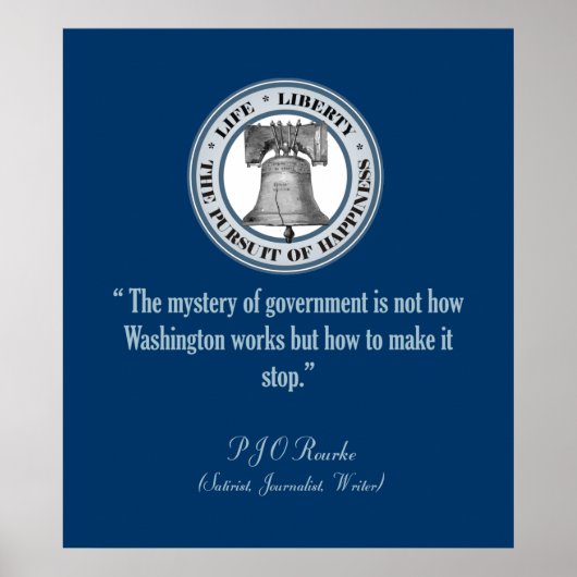 Poster Citation de PJ O'Rourke (Arrêter) (Devant)