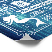 Poster Citation de plage mignonne Conseils de l'océan (Coin)