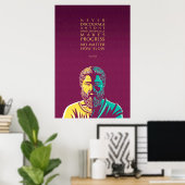 Poster Citation de Platon : Progrès (Bureau à domicile)