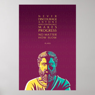Poster Citation de Platon : Progrès