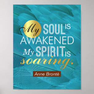 Poster Citation de poème Anne Bronte - Mon âme est éveill