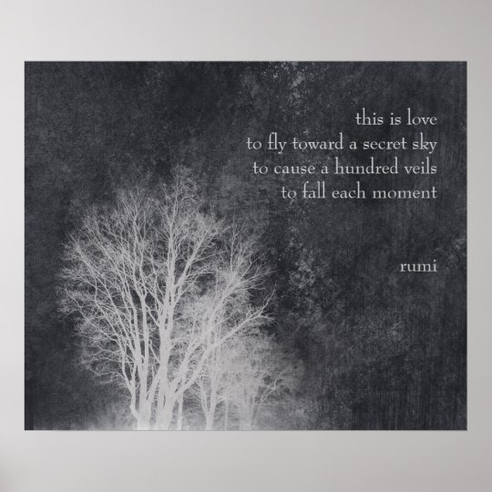 Poster Citation De Poesie D Amour De Rumi C Est Zazzle Be