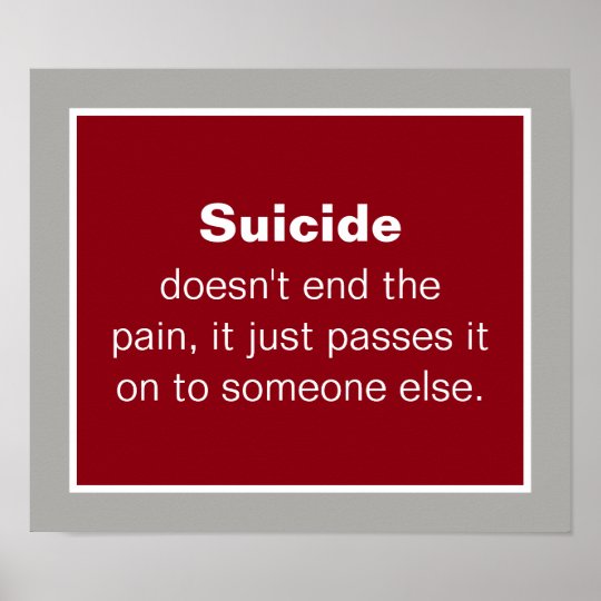 Poster Citation De Prevention De Suicide Zazzle Be