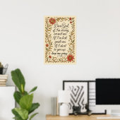 Poster Citation de prière inspirée Art (Bureau à domicile)