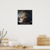 Poster Citation de Rembrant Nature sur "Tempête sur la me (Cuisine)