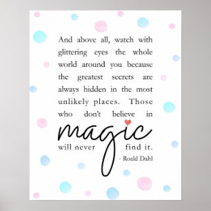 Poster Citation de Roald Dahl