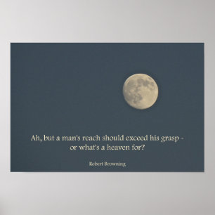 Poster Citation de Robert Browning d'affiche de Pleine