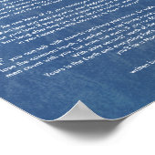 Poster Citation de Rudyard Kipling 1895 sur Denim (Coin)