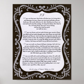 Poster Citation de Rudyard Kipling de Chalk Art IF 1895