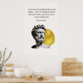 Poster Citation de sagesse de Marc Aurèle (Cuisine)