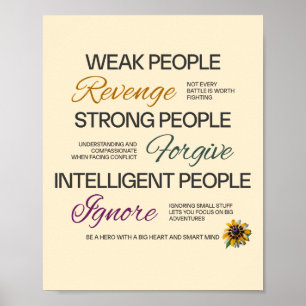 Poster Citation de sagesse de pardon et de croissance d'A