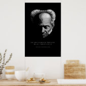 Poster Citation de Schopenhauer : Vivre seul (Cuisine)
