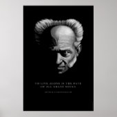 Poster Citation de Schopenhauer : Vivre seul (Devant)