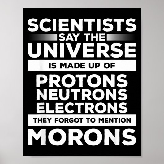 Poster Citation de scientifique scientifique sarcastique (Devant)