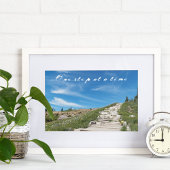 Poster Citation de sentier de randonnée « Une étape à la