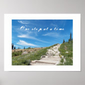 Poster Citation de sentier de randonnée « Une étape à la (Devant)