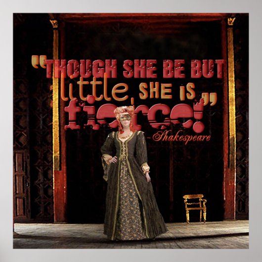 Poster Citation de Shakespeare Fierce (Devant)