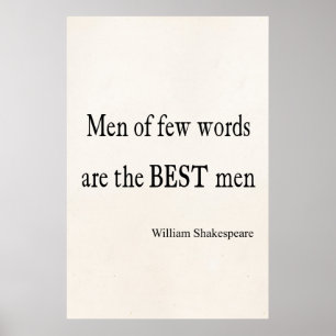 Poster Citation de Shakespeare Meilleurs hommes de quelqu