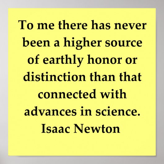 Poster citation de sir isaac newton (Devant)