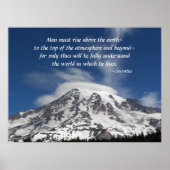 Poster Citation de Socrate Mont Rainier Photographique (Devant)