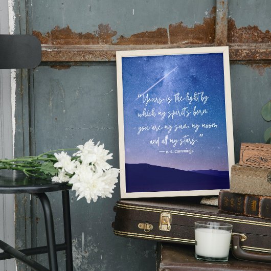 Poster Citation de Stars romantiques Cummings