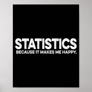 Poster Citation de statistiques drôle pour professeur de