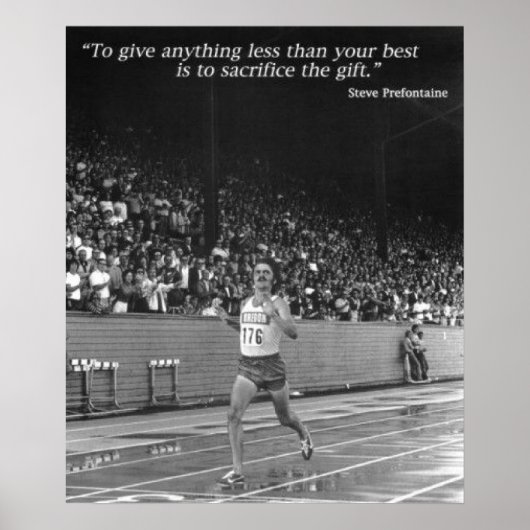 Poster Citation de Steve Prefontaine (Devant)